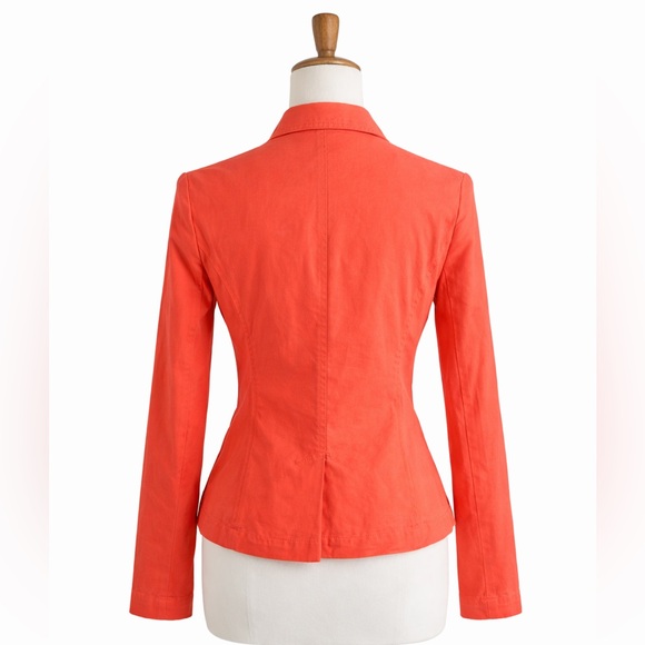 United Colors of Benetton Italian Stretch Cotton Coral Blazer | Tailored| EU 38 - Picture 2 of 6